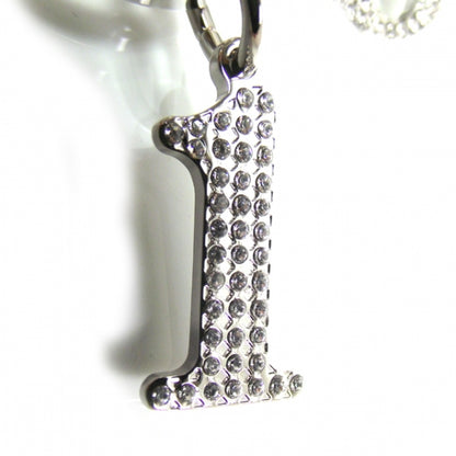 Christian Dior Crystal Key Chain Bag Charm Silver 3 of 9