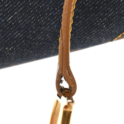 Christian Dior Denim Calfskin Saddle Bag Blue 13 of 17