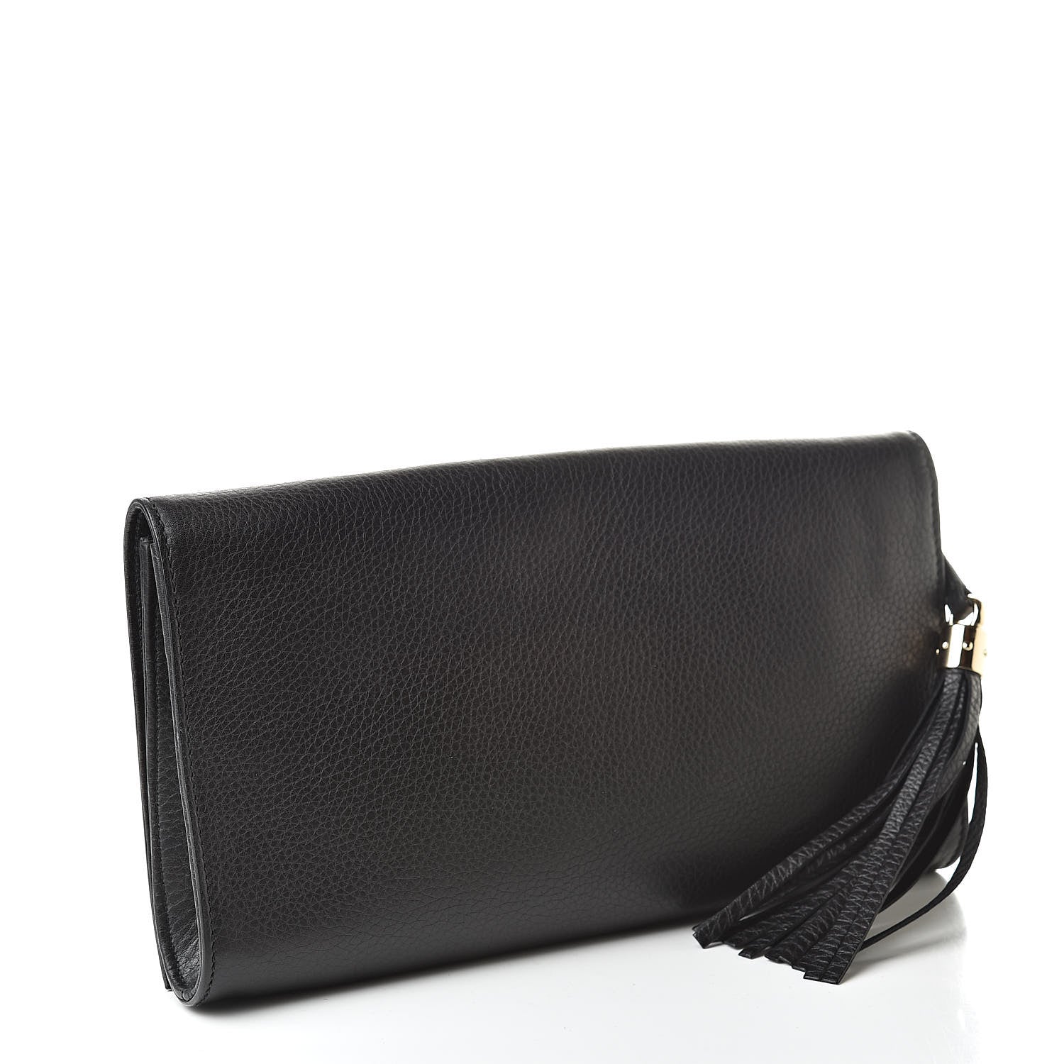 Gucci Pebbled Calfskin Medium Soho Clutch Black 3 of 9