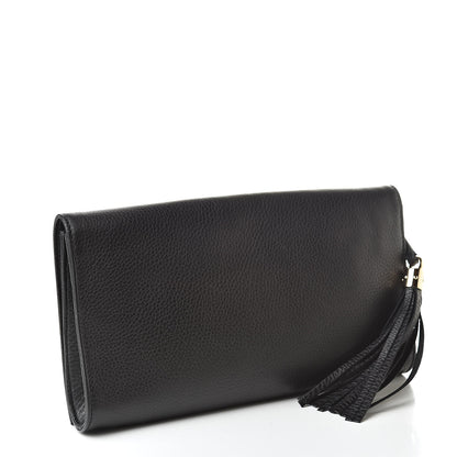 Gucci Pebbled Calfskin Medium Soho Clutch Black 3 of 9