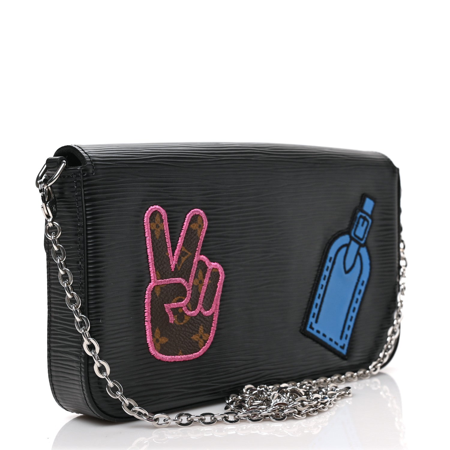 Louis Vuitton Epi LV Stories Pochette Felicie Black 4 of 9