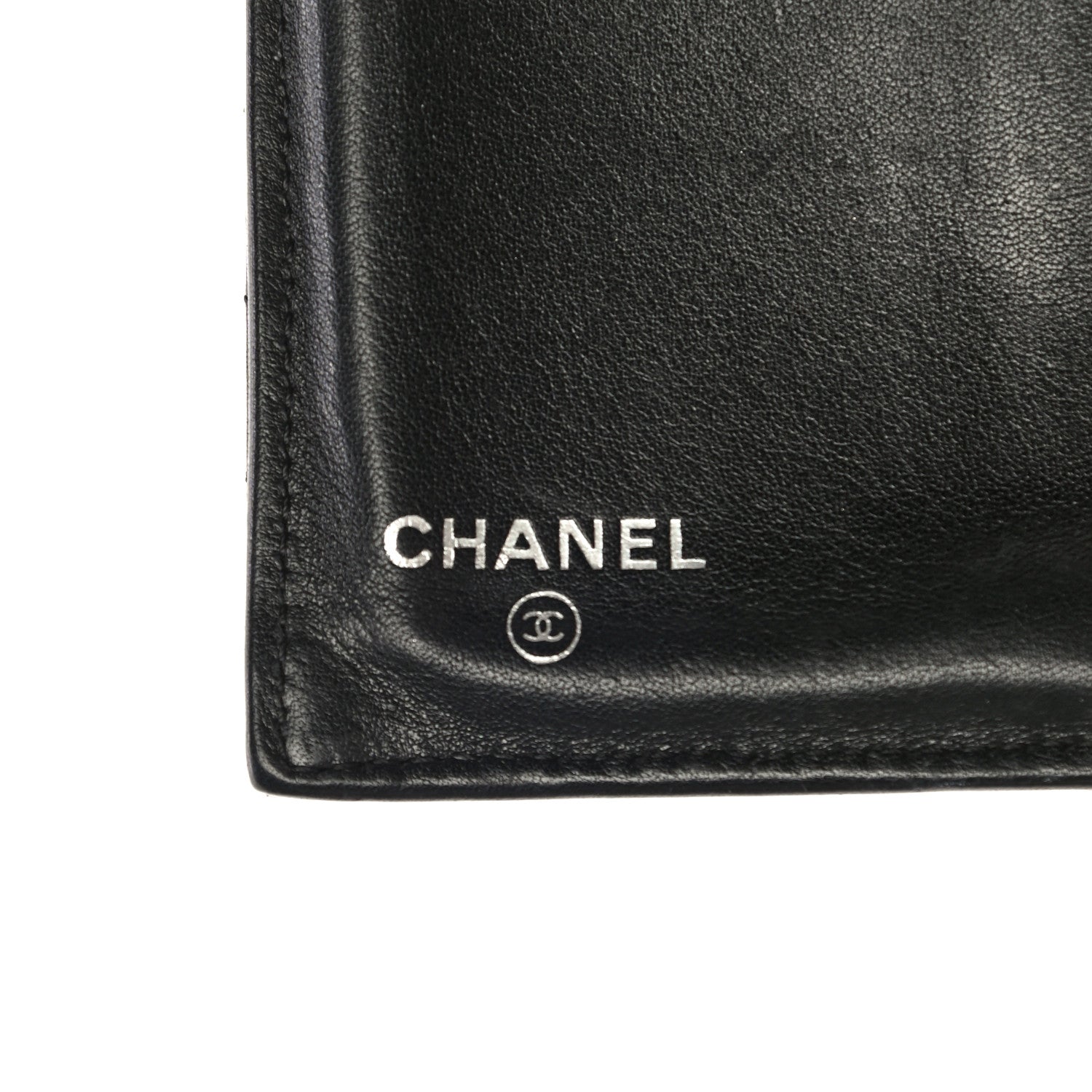 Chanel Lambskin Chevron Quilted Large Flap Clutch Wallet Black 6 of 22
