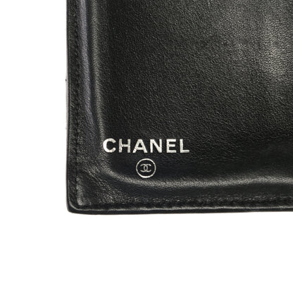 Chanel Lambskin Chevron Quilted Large Flap Clutch Wallet Black 6 of 22