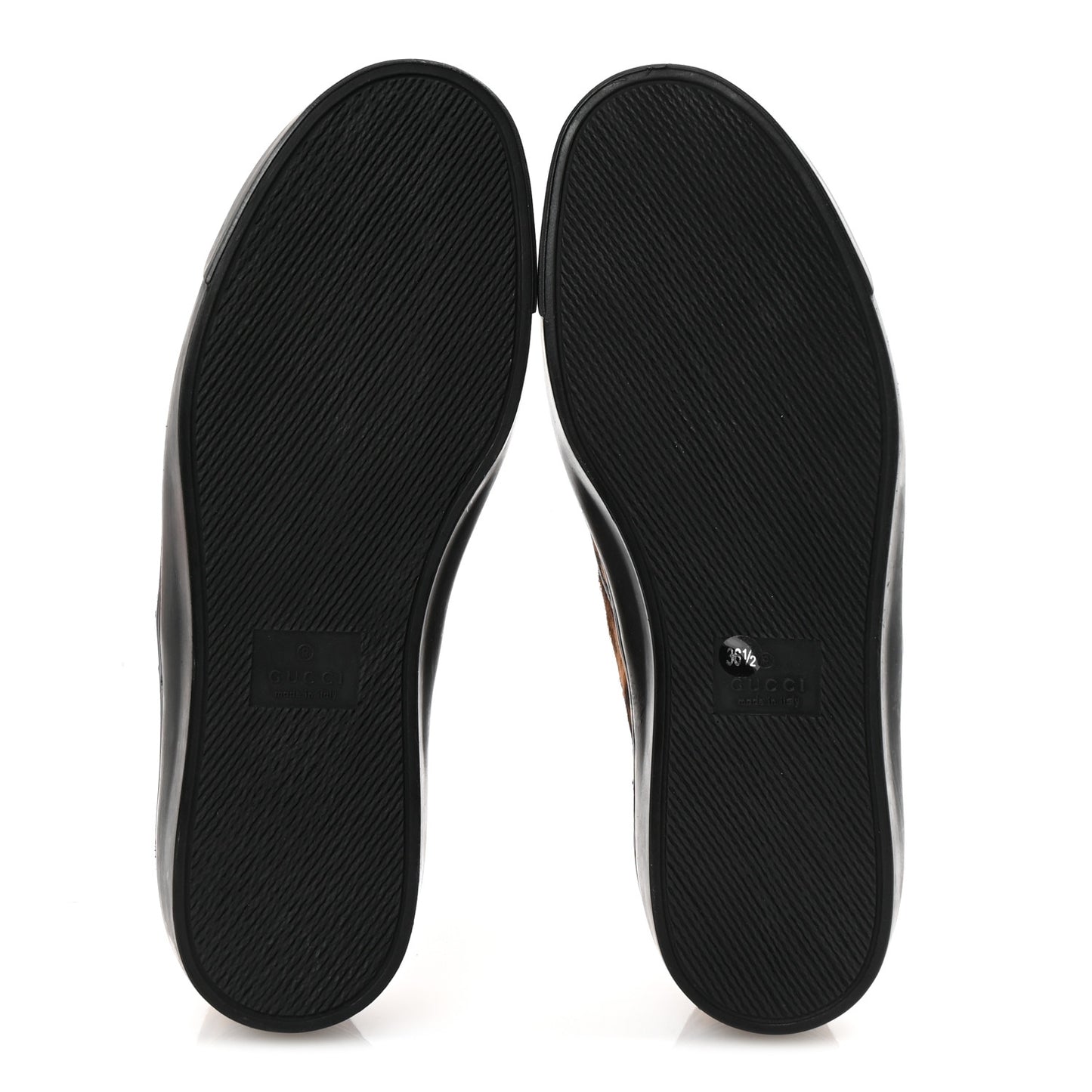 Pony Hair Jaguar Print Slip On Sneakers 36.5