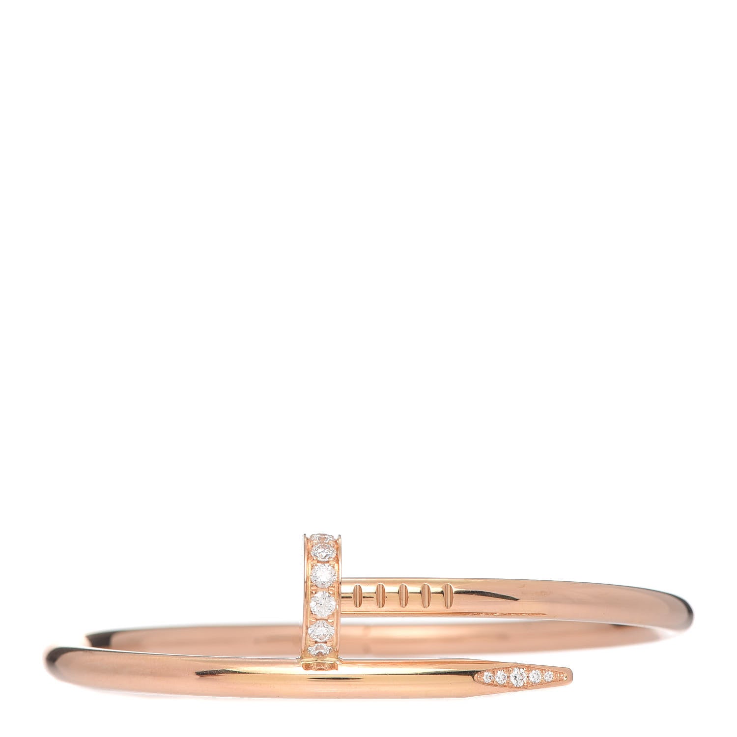Cartier 18K Pink Gold Diamond Juste Un Clou Bracelet 15 1 of 5