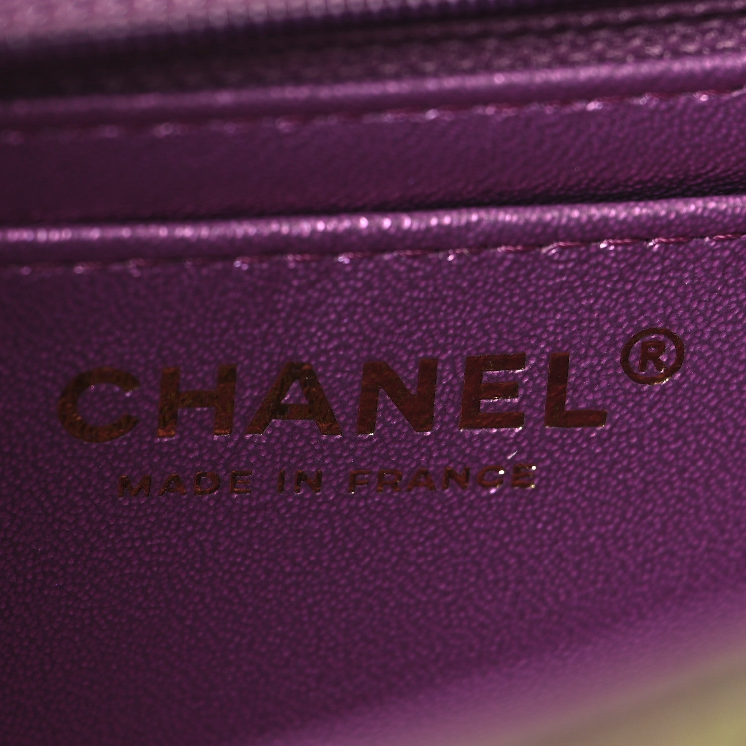 Chanel Iridescent Lambskin Quilted Mini Rectangular Flap Purple 6 of 10