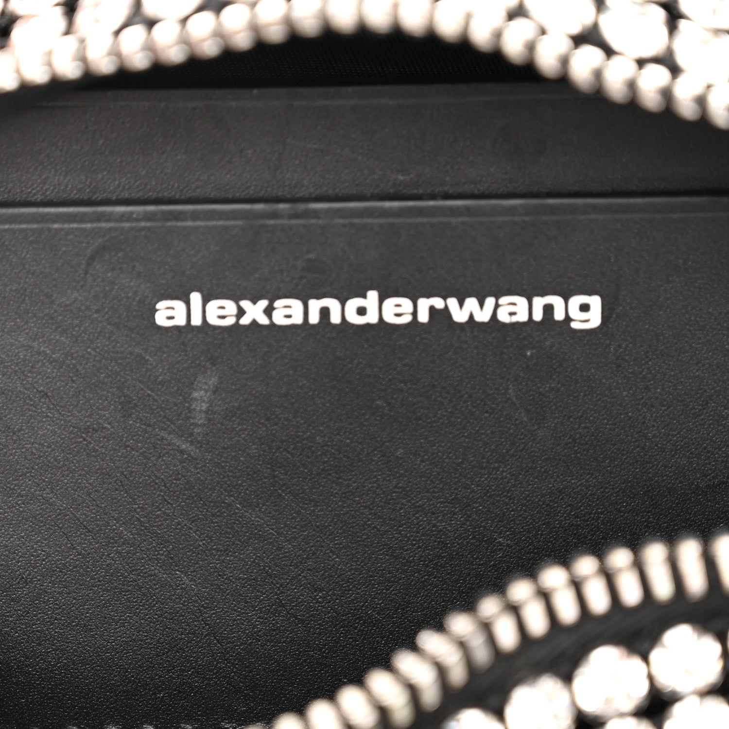 Alexander Wang Mesh Crystal Rhinestone Mini Heiress Pouch Black Silver 6 of 9
