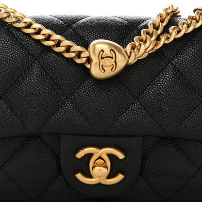 Chanel Caviar Quilted Mini Sweetheart Rectangular Flap Black 8 of 10
