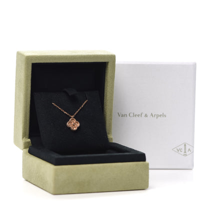 Van Cleef & Arpels 18K Rose Gold Sweet Alhambra Pendant Necklace 7 of 8