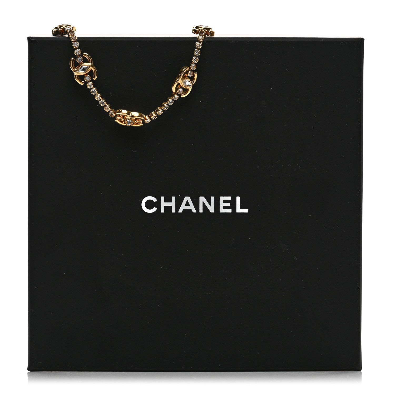 Chanel Metal Crystal CC Marquise Choker Gold 6 of 6