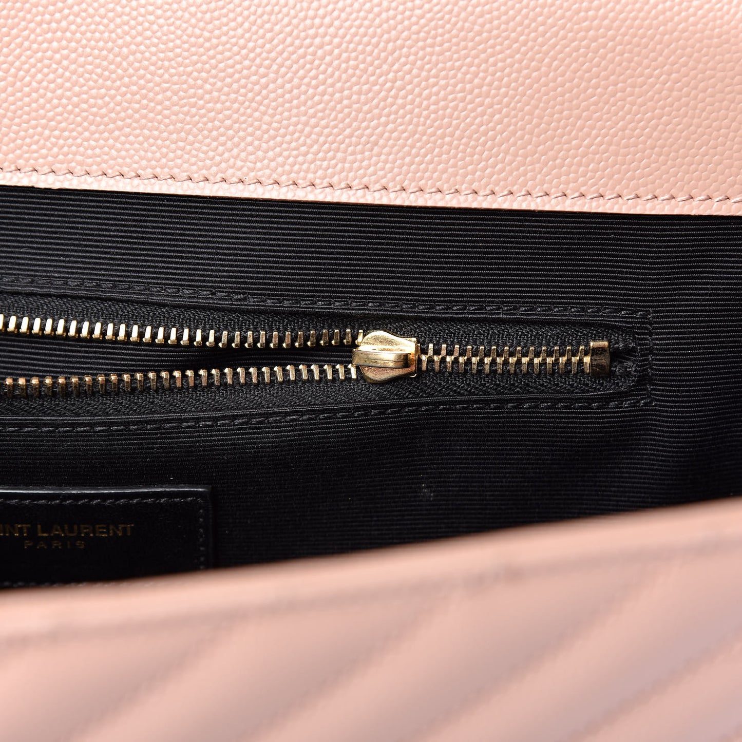 Grain De Poudre Matelasse Chevron Large Monogram Satchel Pale Pink