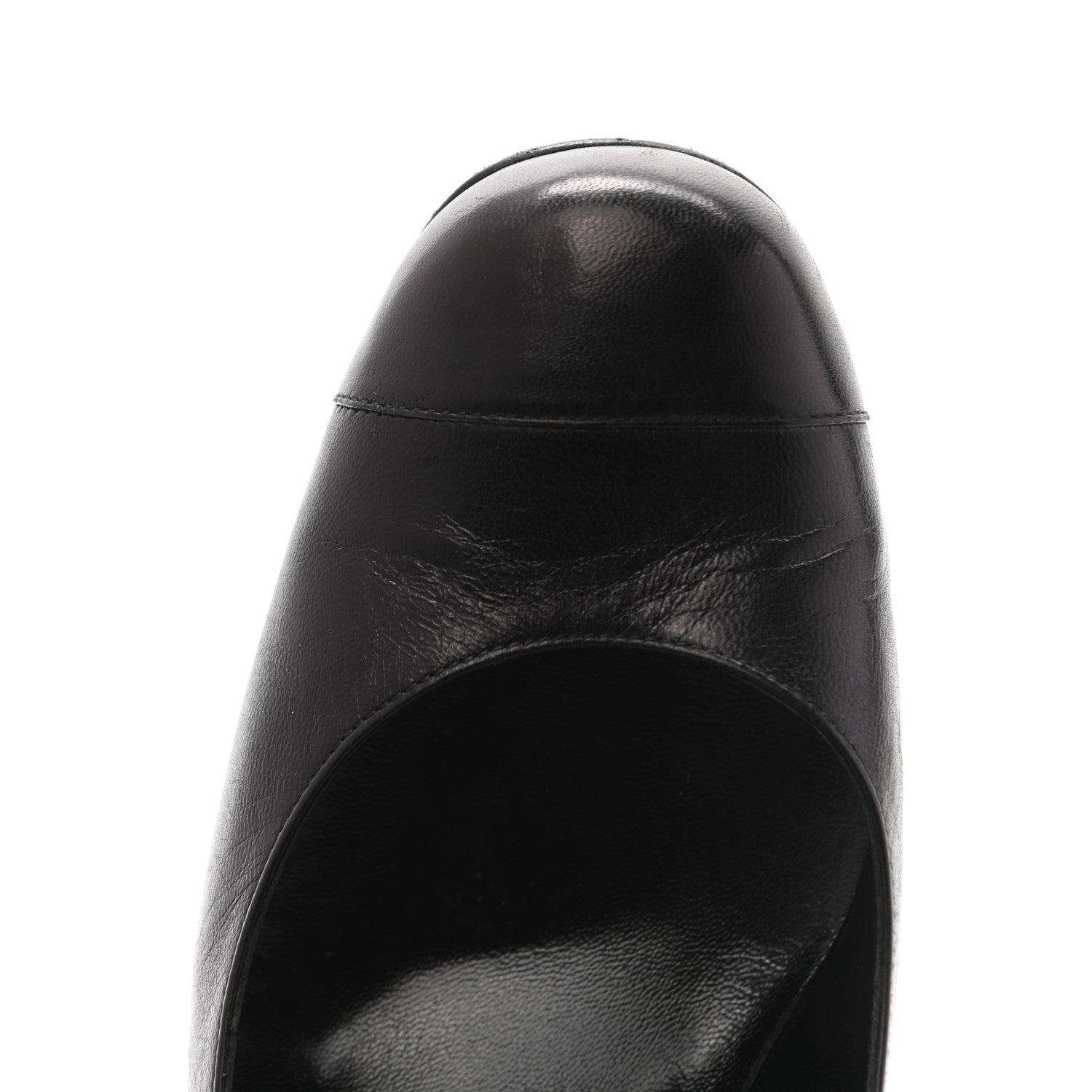 Chanel Lambskin Cap Toe CC Pumps 39.5 Black 8 of 8