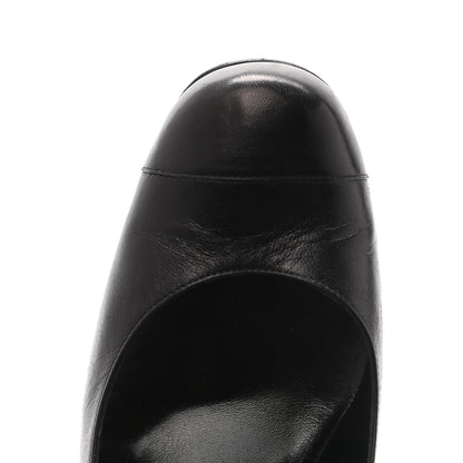 Chanel Lambskin Cap Toe CC Pumps 39.5 Black 8 of 8