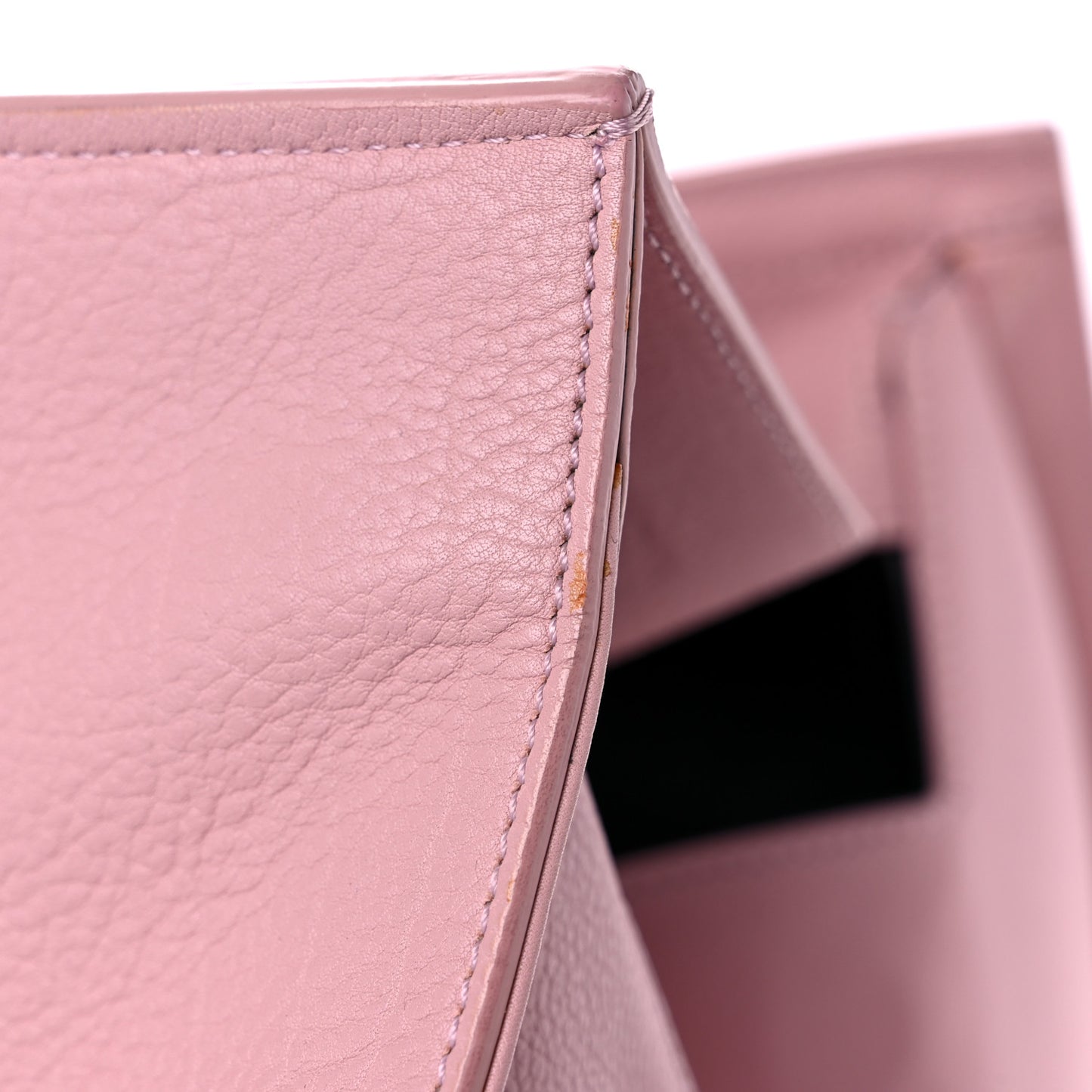 Grained Calfskin L Tube Round Tote Rose