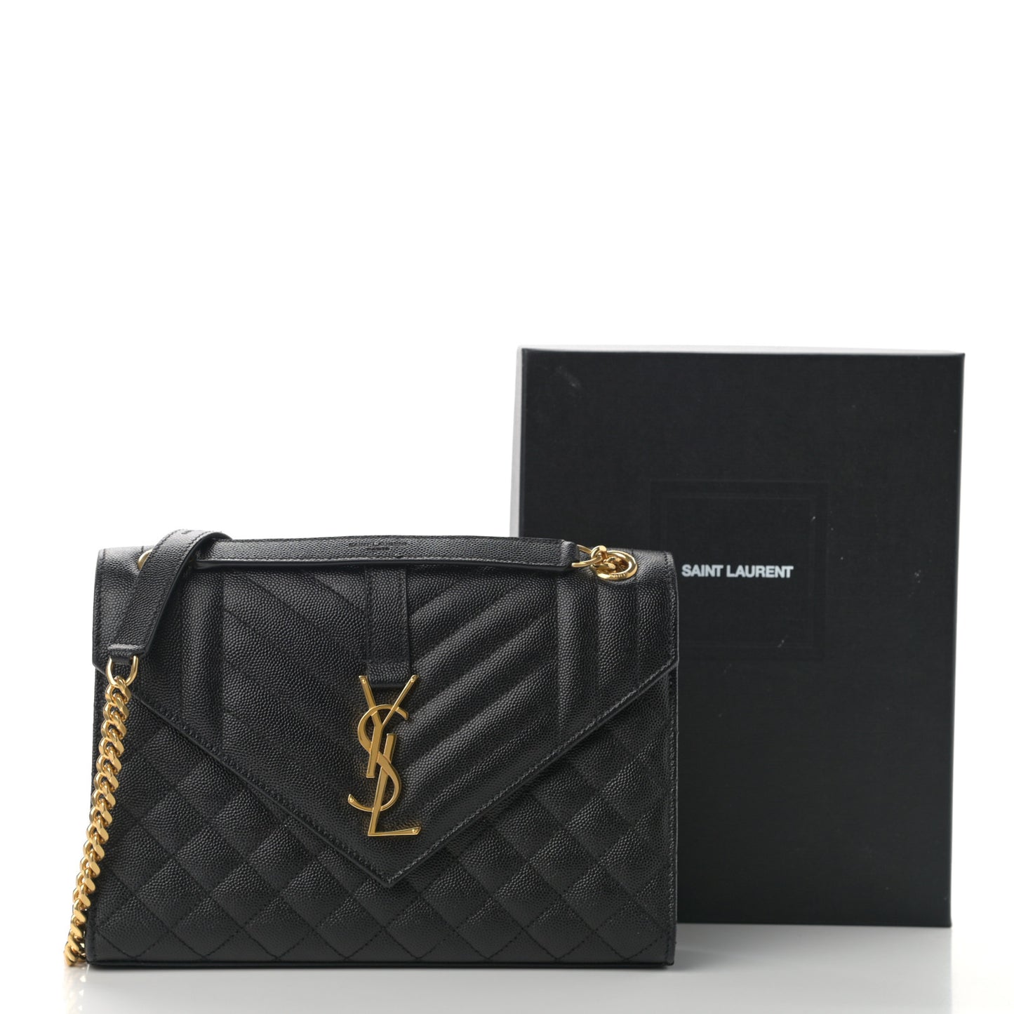 Grain De Poudre Textured Mixed Matelasse Triquilt Medium Monogram Satchel Black