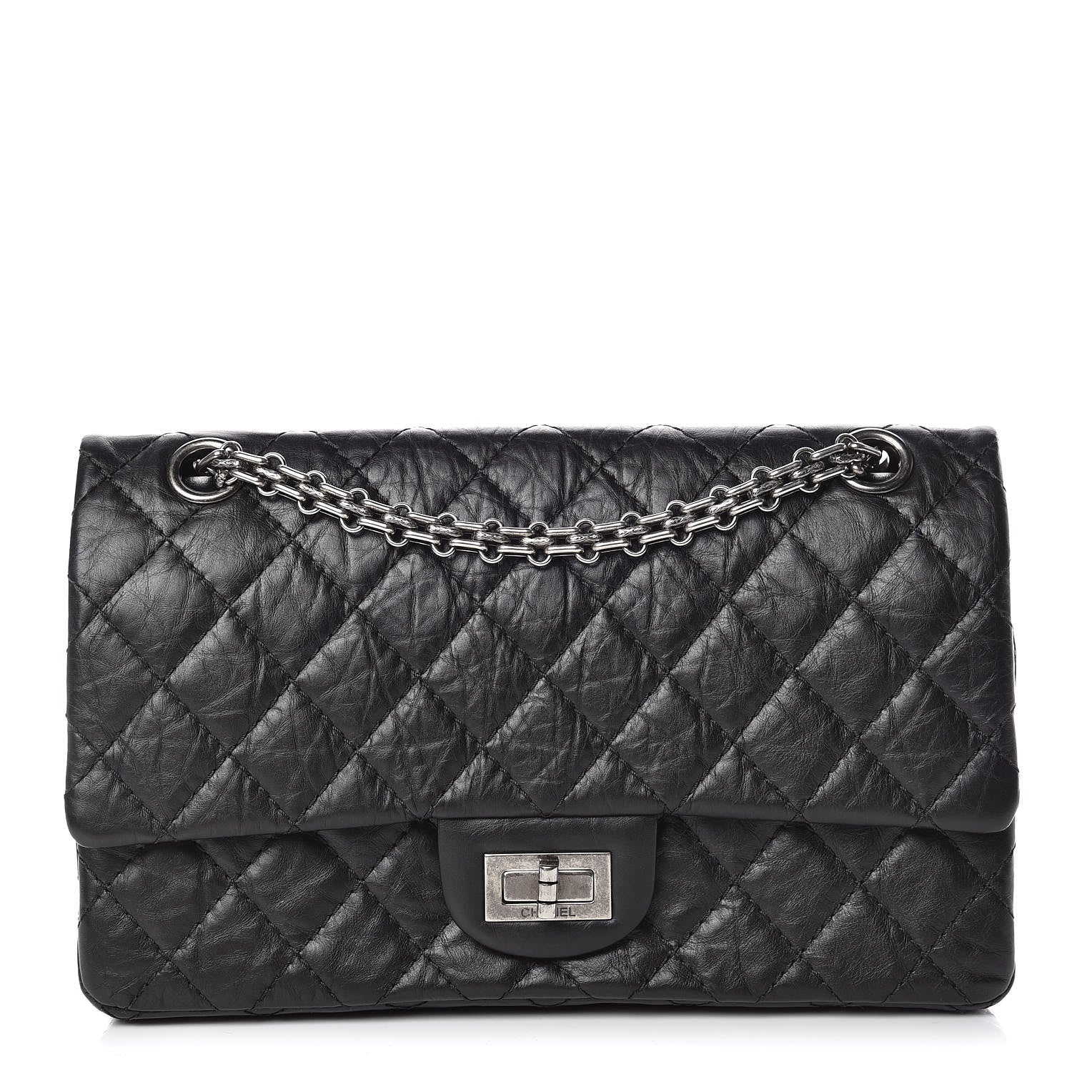 Chanel Aged Calfskin Quilted 2.55 Reissue 225 Flap Black 1 of 13