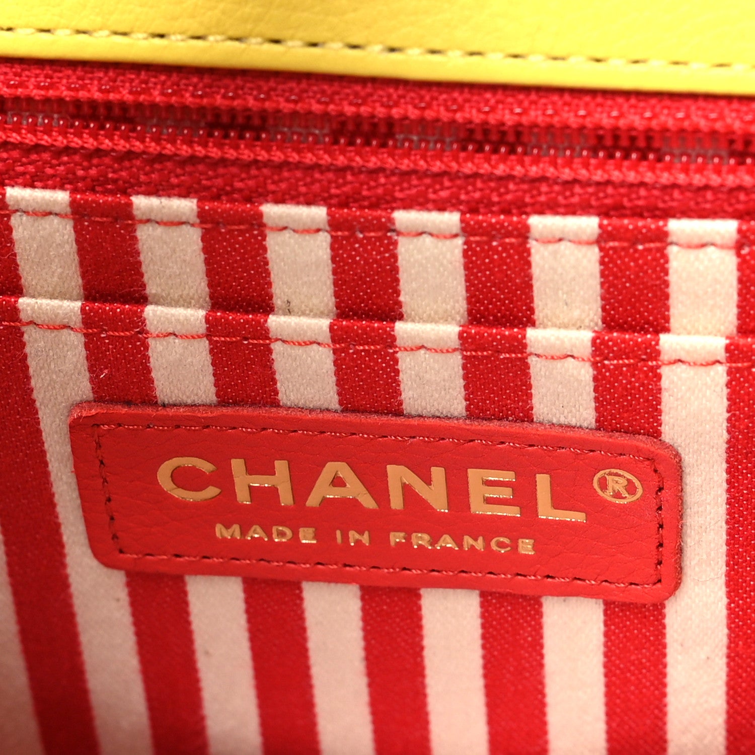 Chanel Calfskin Quilted Chevron Small Envelope Flap Yellow 6 of 9