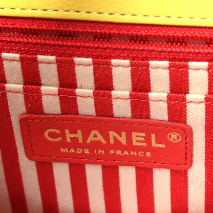 Chanel Calfskin Quilted Chevron Small Envelope Flap Yellow 6 of 9