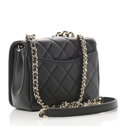 Chanel Lambskin Quilted Studded Beauty Begins Flap Black 3 of 11