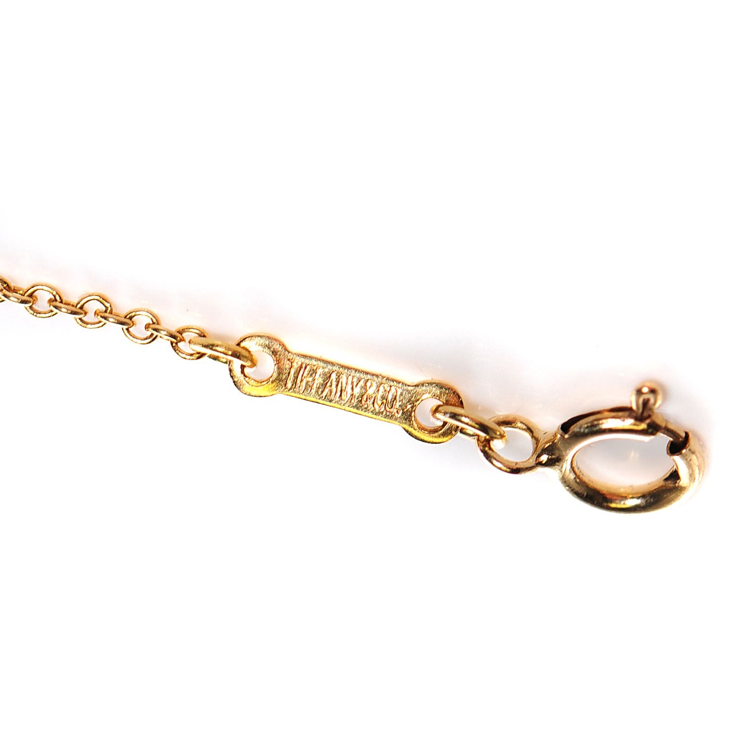 Tiffany 18K Yellow Gold Elsa Peretti Open Tear Drop Pendant Necklace 5 of 7