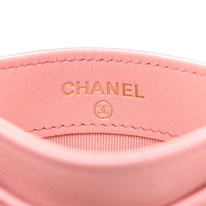 Chanel Caviar Quilted Card Holder Pink 6 of 9