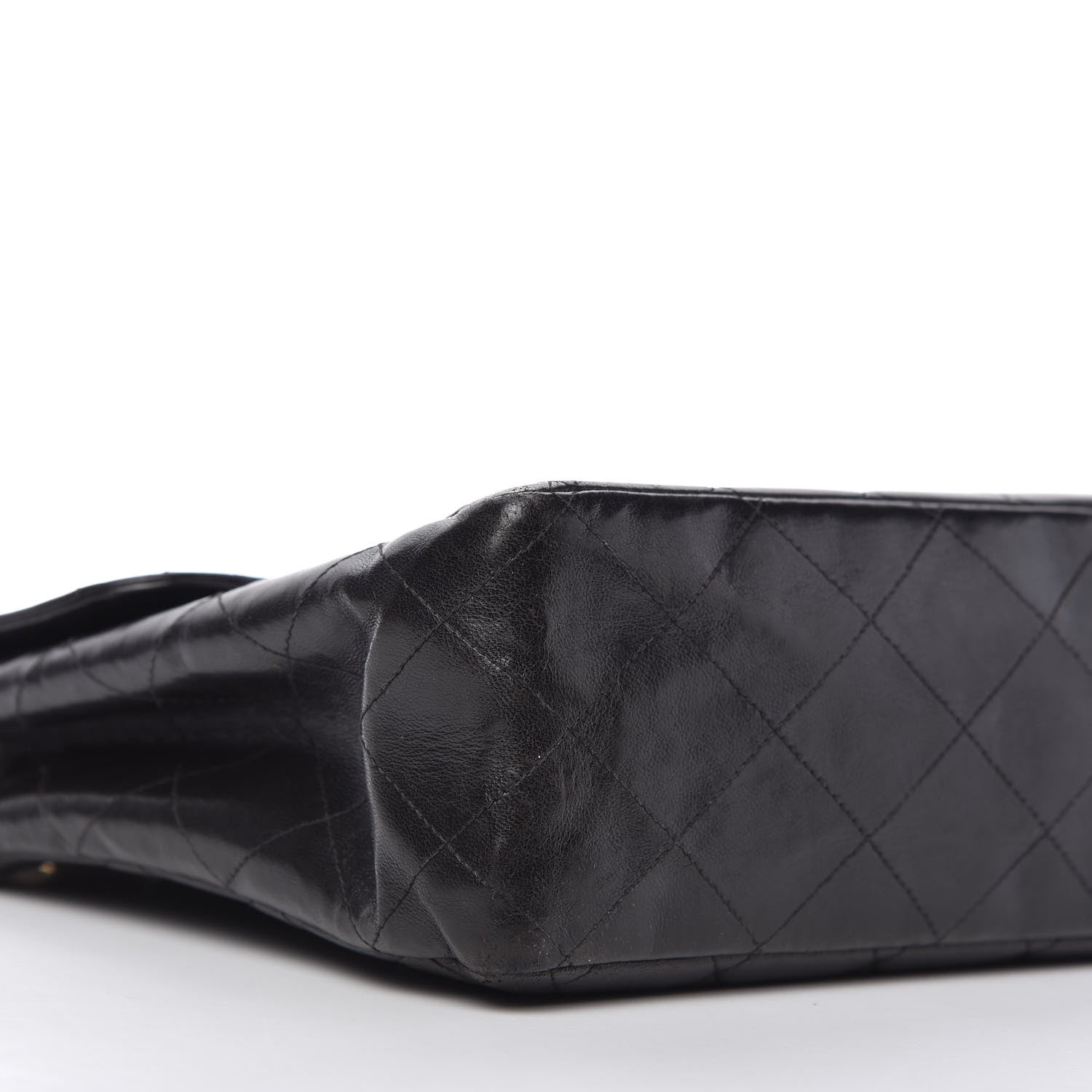 Chanel Lambskin Quilted XL Jumbo Single Flap Black 6 of 11