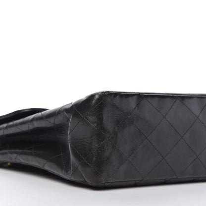 Chanel Lambskin Quilted XL Jumbo Single Flap Black 6 of 11