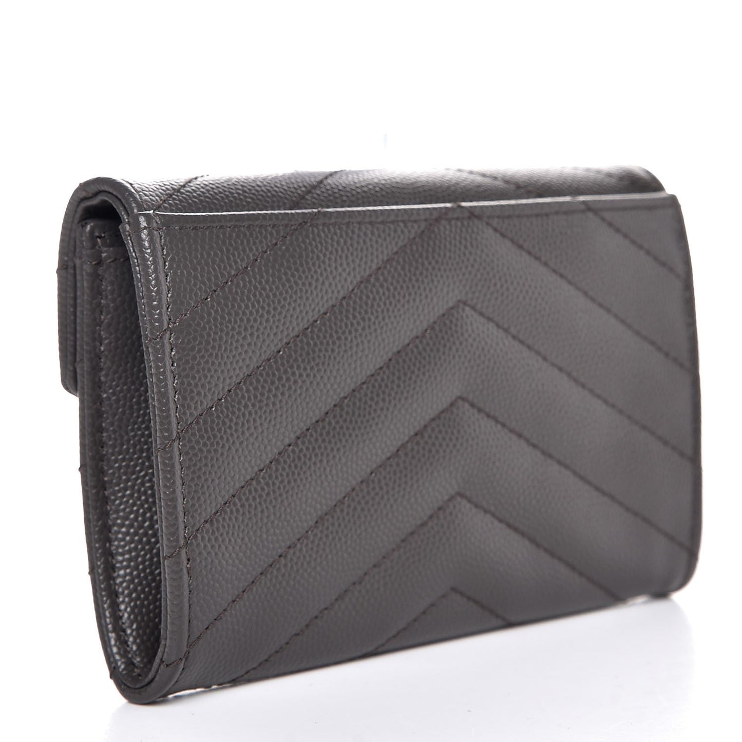 Grain De Poudre Matelasse Chevron Small Monogram Envelope Wallet Earth