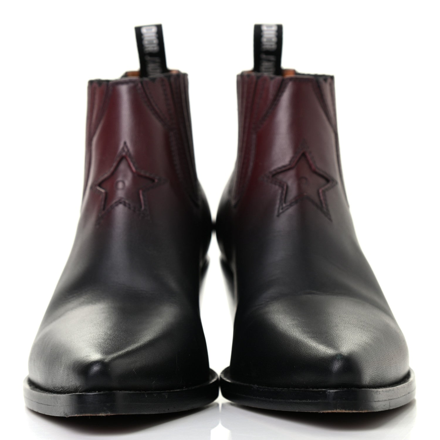 Christian Dior Matte Calfskin Ombre L.A. Ankle Boots 36.5 Black Rouge 2 of 8