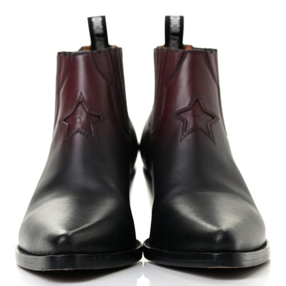Christian Dior Matte Calfskin Ombre L.A. Ankle Boots 36.5 Black Rouge 2 of 8