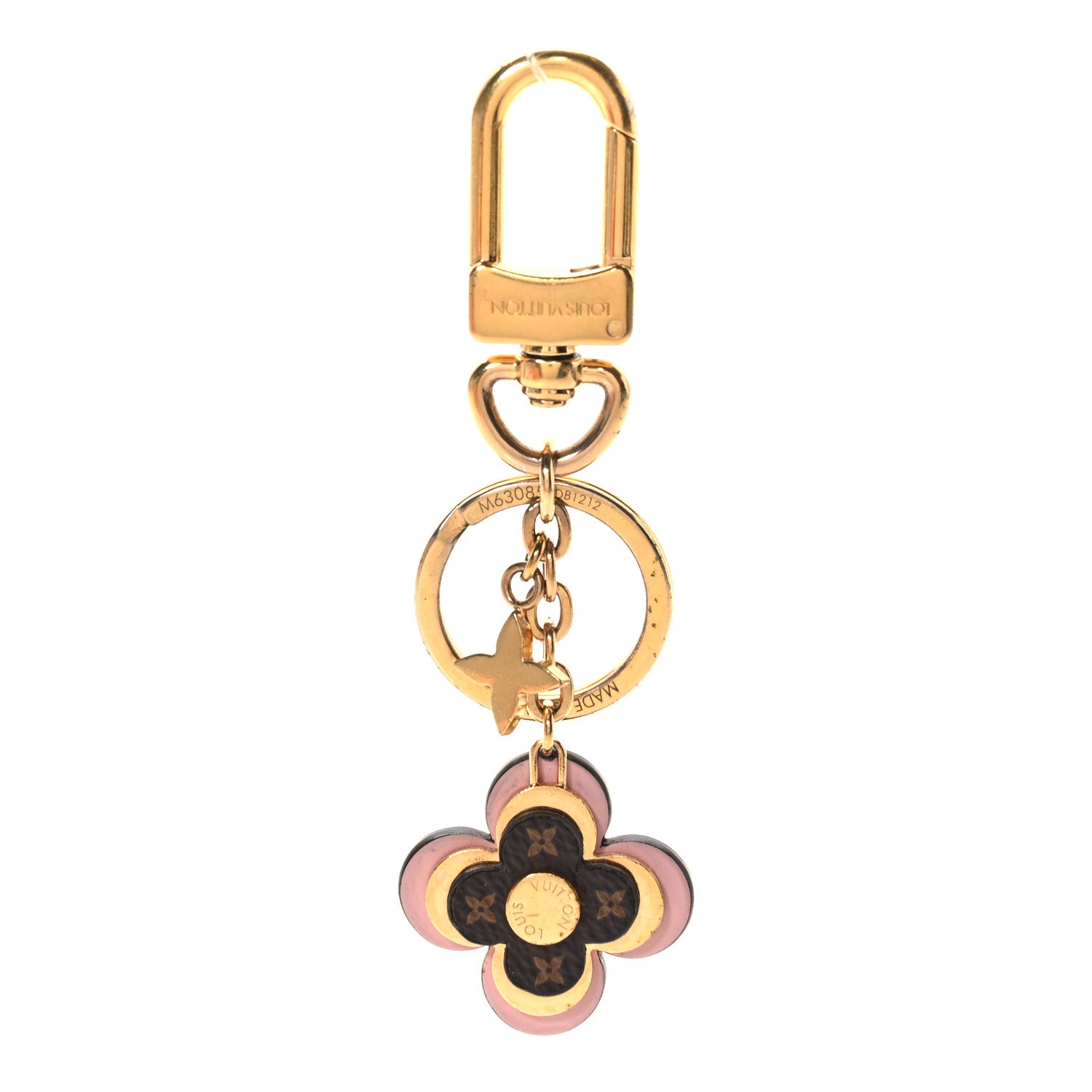 Louis Vuitton Monogram Blooming Flowers BB Bag Charm Key Holder Pink 1 of 5