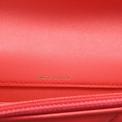 Chanel Lambskin Quilted Chanel 19 Flap Phone Holder With Chain Coral 7 of 11