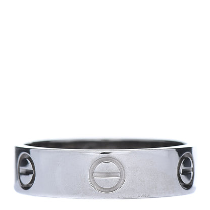 Cartier 18K White Gold 5.5mm LOVE Ring 58 8.25 1 of 4