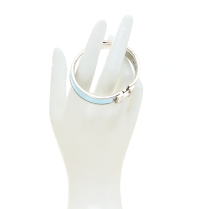 Hermes Enamel Narrow Clic Clac H Bracelet GM Bleu Polaire 2 of 5
