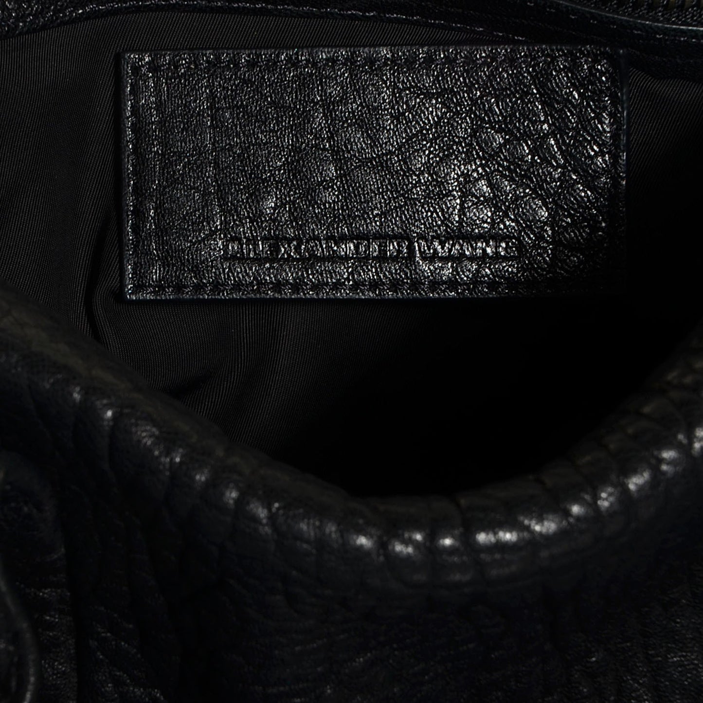 Pebbled Lambskin Rocco Black Nickel Hardware