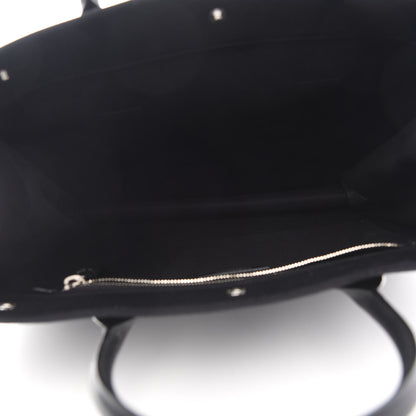 Saint Laurent Linen Calfskin Rive Gauche North South Tote Black 5 of 10