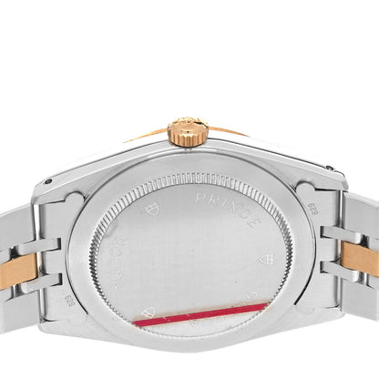 TUDOR Stainless Steel 18K Yellow Gold 34mm Prince Date Automatic Watch Champagne 74033 4 of 5