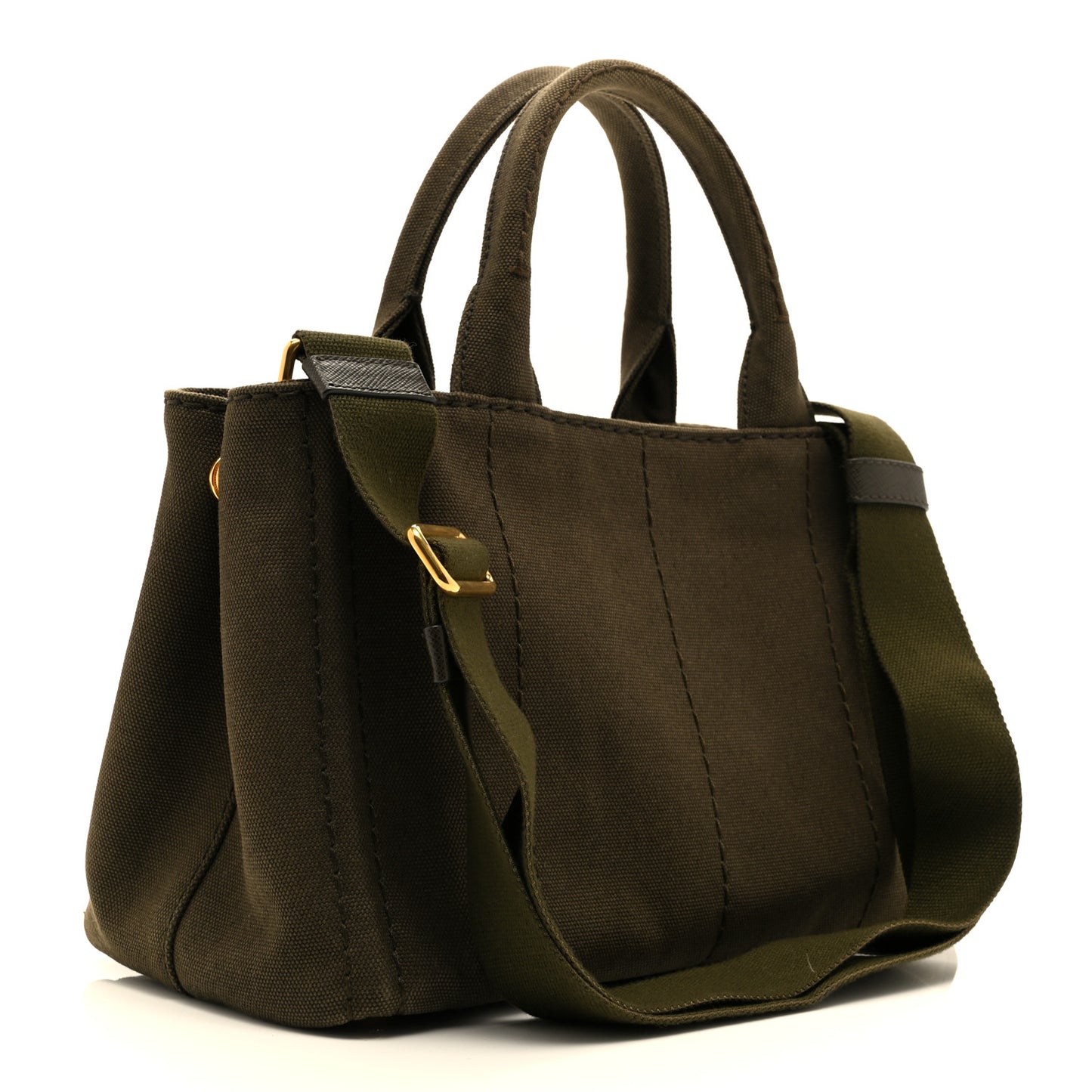 Denim Small Logo Tote  Green