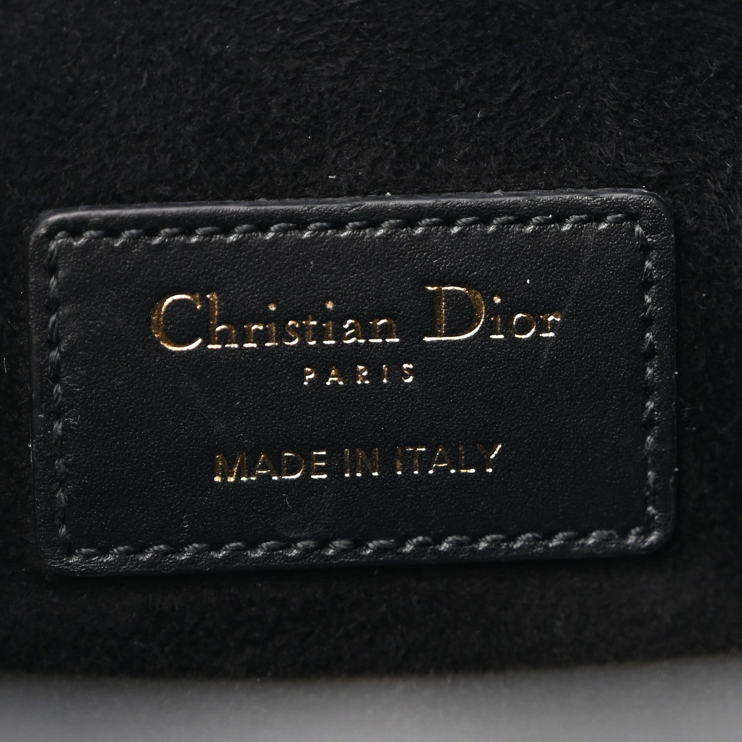 Christian Dior Calfskin CD Embossed Medium C'est Chain Bucket Bag Black 6 of 13