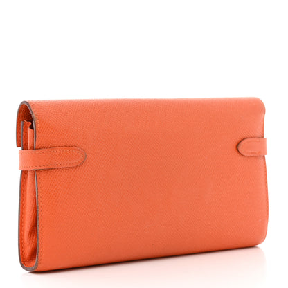 Hermes Epsom Kelly Longue Wallet Orange 3 of 9