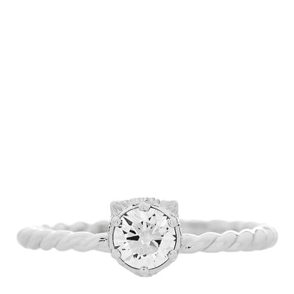 Gucci 18K White Gold Diamond .40ct Le Marche Des Merveilles Feline Ring 53 6.25 1 of 5