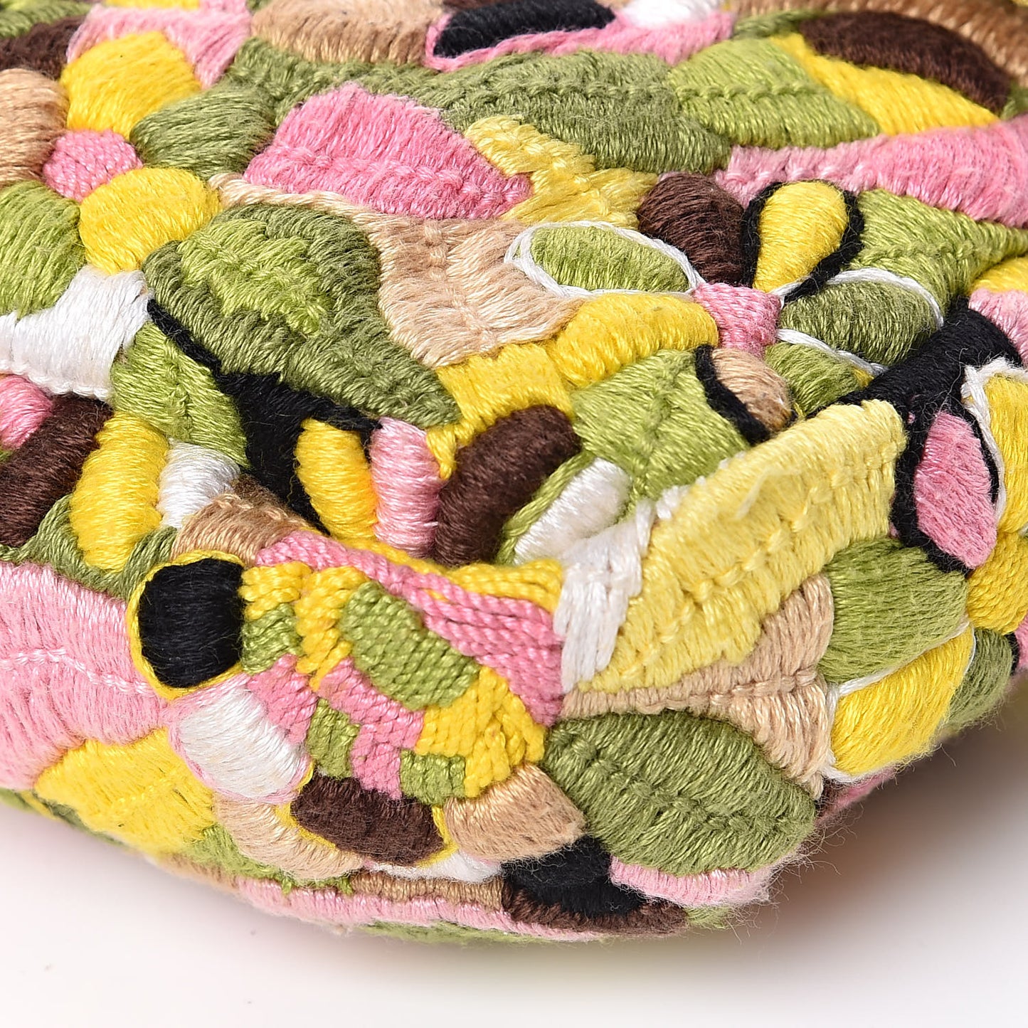 Lizard Embroidered Flower Baguette Pink Multicolor