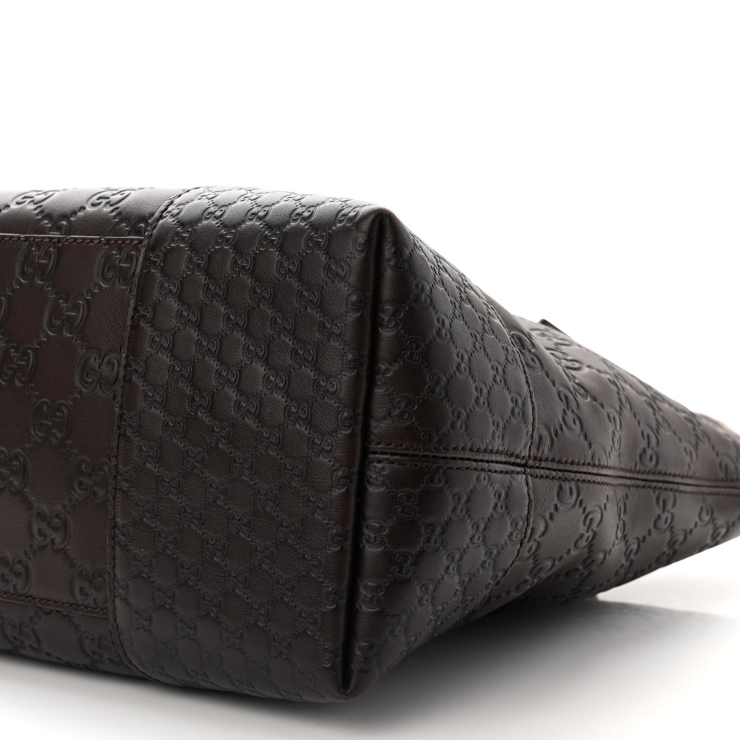 Guccissima Medium Bree Foldover Tote Chocolate