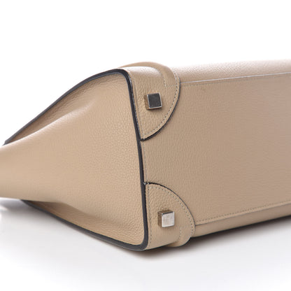 Celine Drummed Calfskin Micro Luggage Dune 5 of 13