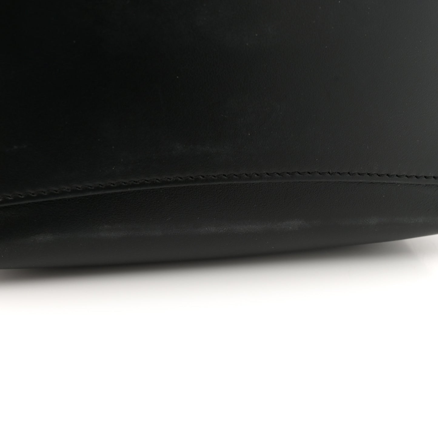 Smooth Shiny Calfskin Bon Bon Bucket Bag Black