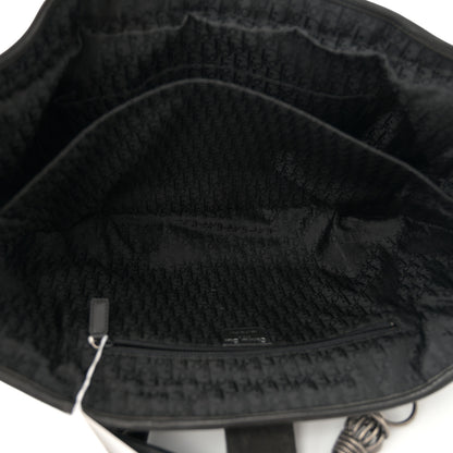 Christian Dior Lambskin Plisse Pleated Basket Tote Bag Black 5 of 10