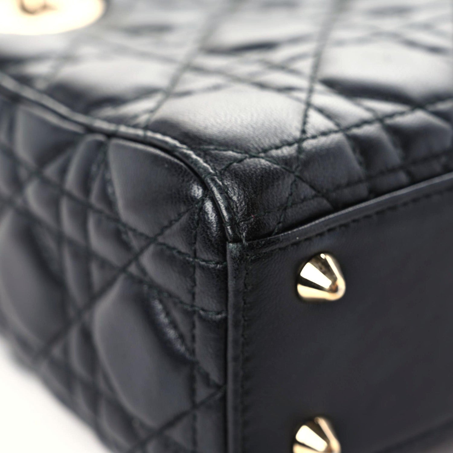 Christian Dior Lambskin Cannage Small Lucky Badges My Lady Dior Black 7 of 22