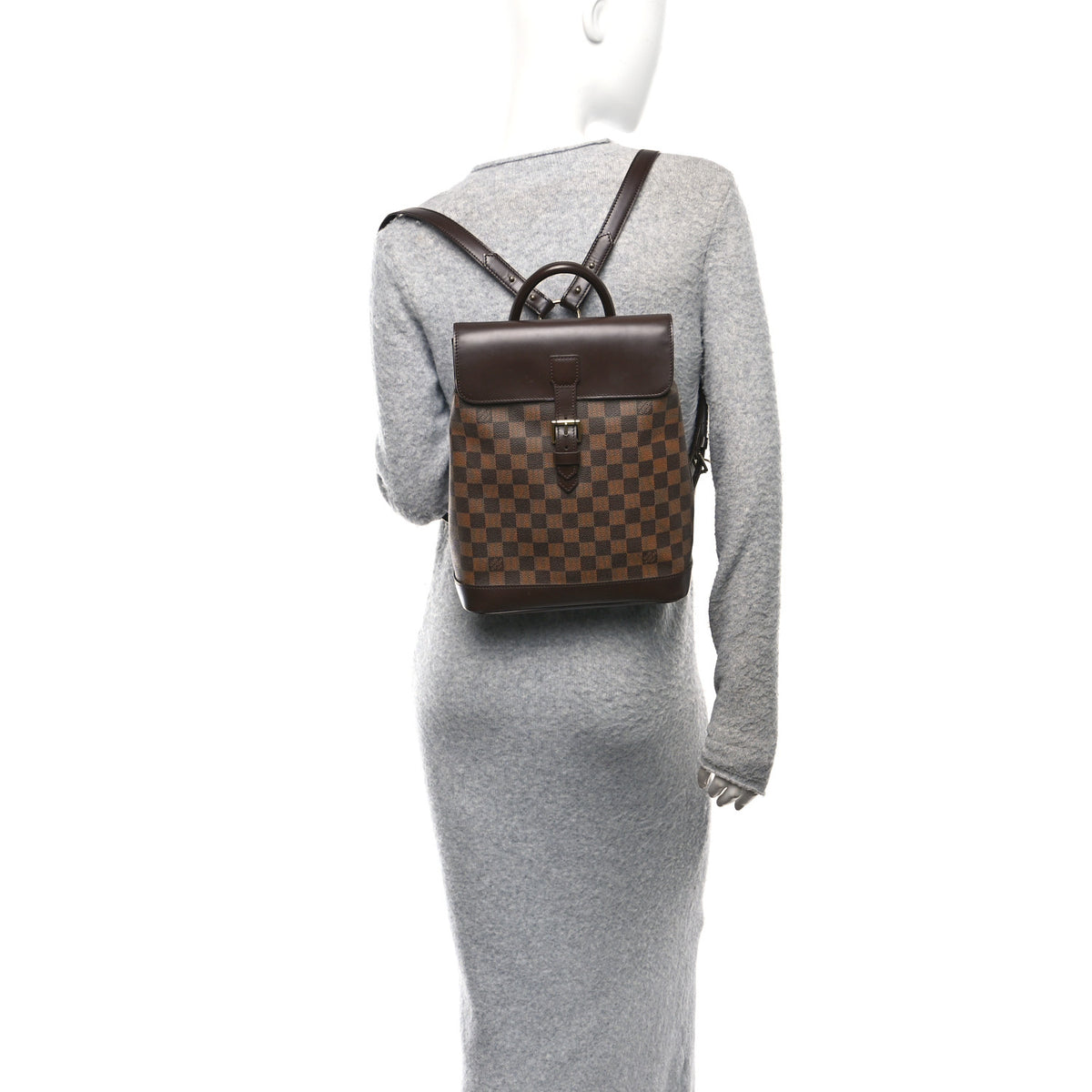 Louis Vuitton Damier Soho Backpack Louis Vuitton // 2000 Brown Damier Ebene Soho Backpack – VSP  main image 4