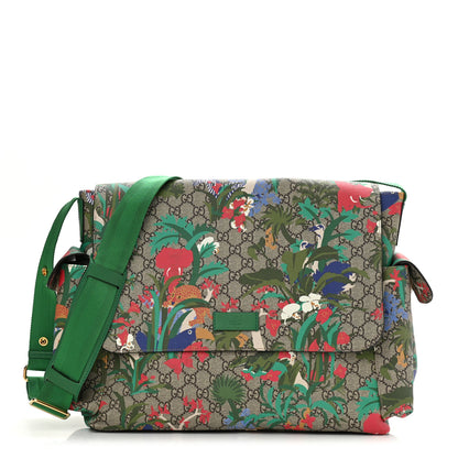 Gucci GG Supreme Monogram Jungle Diaper Bag Green 3 of 12