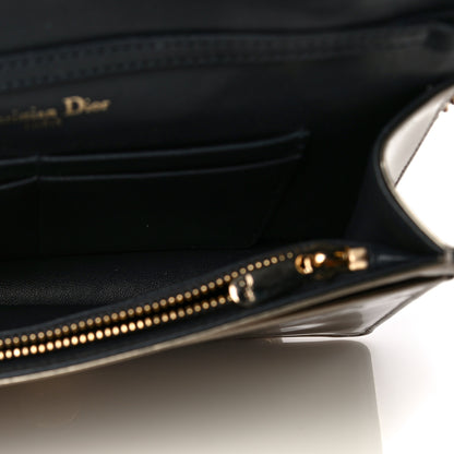 Christian Dior Metallic Patent Micro-Cannage Diorama Wallet on Chain Pouch Gold 6 of 11
